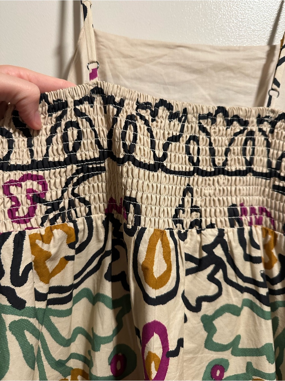 Sleeveless Cream Floral Embroidered Maxi Dress - Picture 4 of 4
